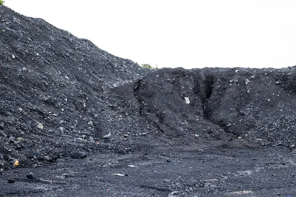 Indonesian Steam Coal Dumb Open Fields Coal Storage Stock Photo — Stockfoto