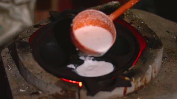 Výroba Chitoi Pitha Jedním Tradičních Potravin Bangladéši Bangladéš Ručně Vyráběné — Stock video