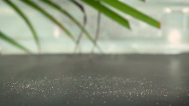 Himalaya pembe tuzu siyah bir kasede