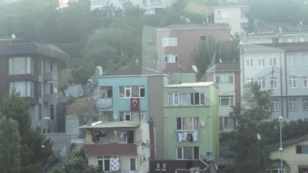 Houses Slum Istanbul — стоковое видео