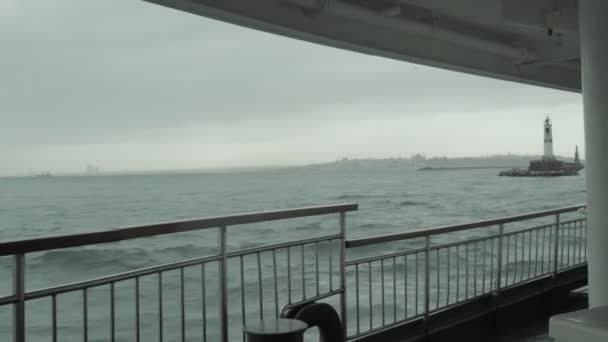 View Istanbul City Passenger Ferry Istanbul View Cruise Ship — Vídeo de Stock