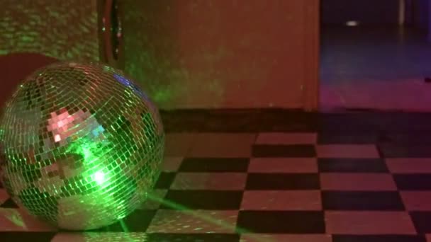 Disco Ball Prepared Home Disco Party Lights Reflected Disco Ball — 图库视频影像
