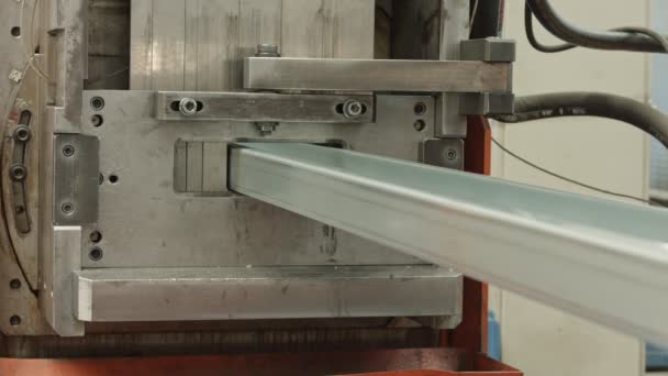 Iron Cutting Machine Profile Factory Factory Producing Iron Profiles Profile — Stok video