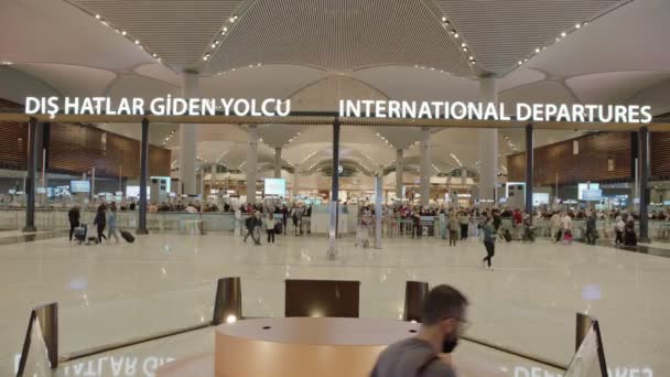 Istanbul New Airport International Departures Section Terminal Building — Wideo stockowe