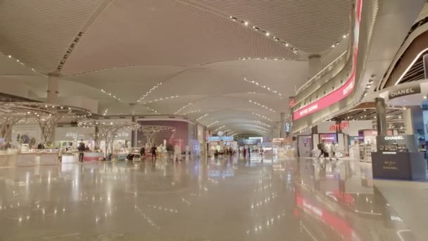 Вид Зону Вильоту Нового Аеропорту Стамбулу Туреччині Найбільший Основний Аеропорт — стокове відео