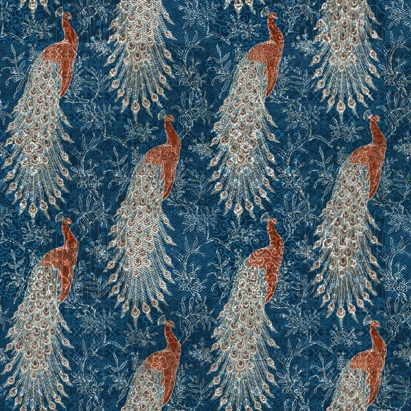 seamless pattern with a dog in the form of a bird