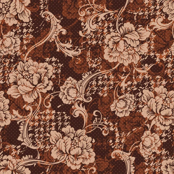 seamless pattern with floral ornament.