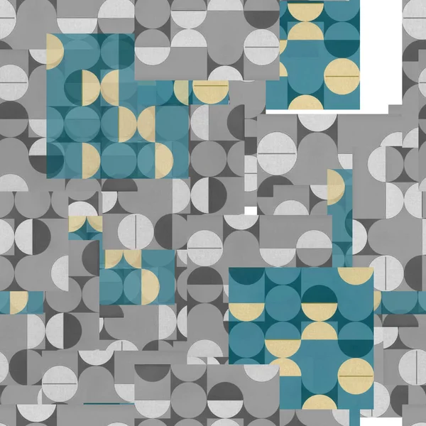 abstract geometric pattern with squares and circles