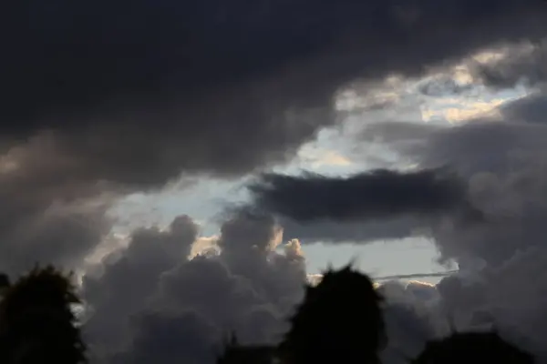 stock image The texture and structure of the sky in the clouds. Background with clouds for phones and tablets. Ukrainian sky.