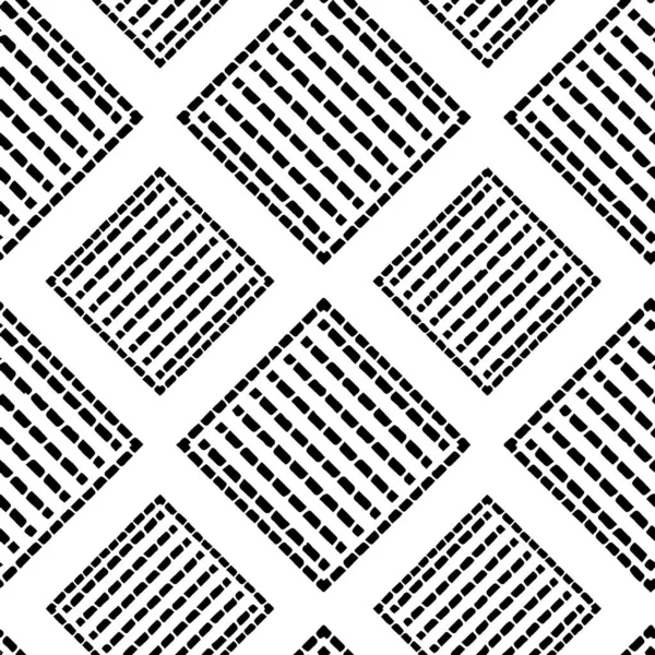 Zökkenőmentes Geometriai Háttér Fekete Fehér Textúra — Stock Fotó