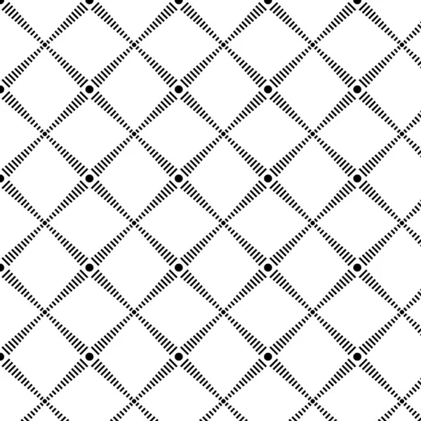 Bezešvý Vzor Geometrickou Ozdobou Vektorová Ilustrace Černá Bílá — Stock fotografie