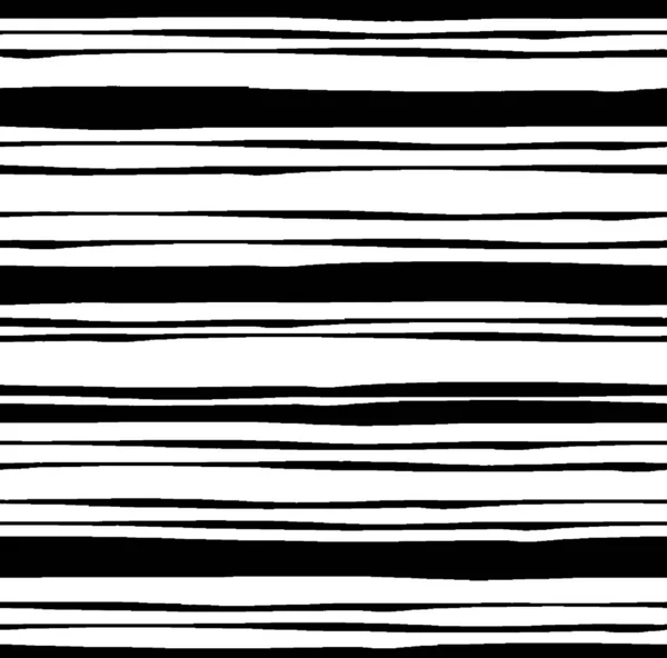 Rayas Blanco Negro Patrón Sin Costuras Líneas Dibujadas Mano Fondo —  Fotos de Stock
