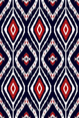 Etnik boho kusursuz desen. ikat. Yazdır. arka plan tekrarlanıyor. tasarım tekrarlanıyor, duvar kağıdı.