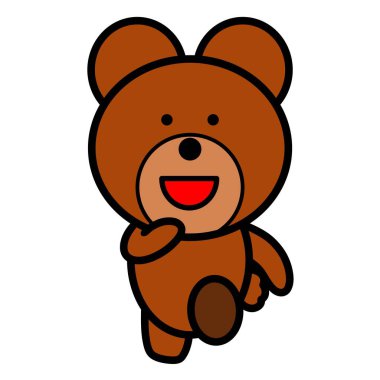 an illustration of running bear