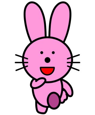 an illustration of running rabbit