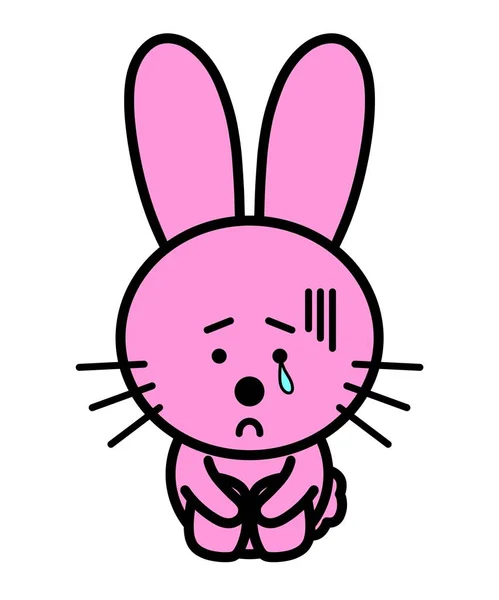 Una Ilustración Conejo Deprimido —  Fotos de Stock