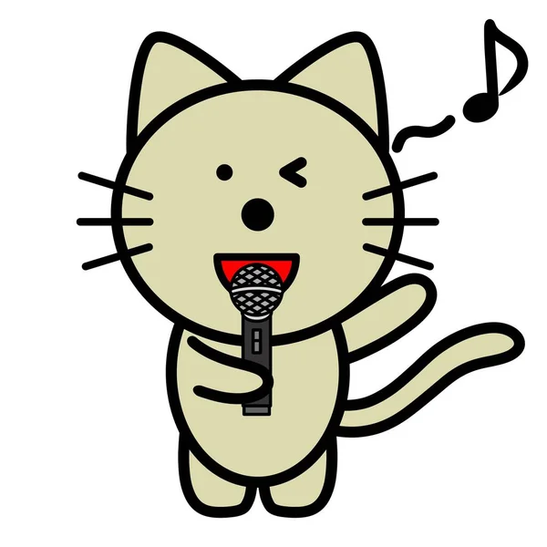唱歌的猫的例子 — 图库照片