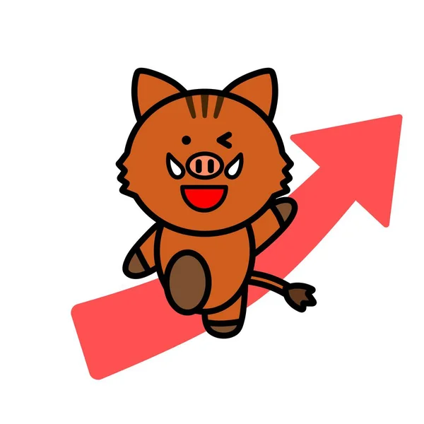 Illustration Boar Arrow — Stock Photo, Image