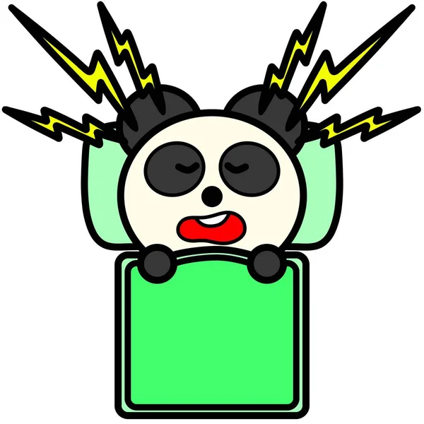 Une Illustration Panda Ronflant — Photo