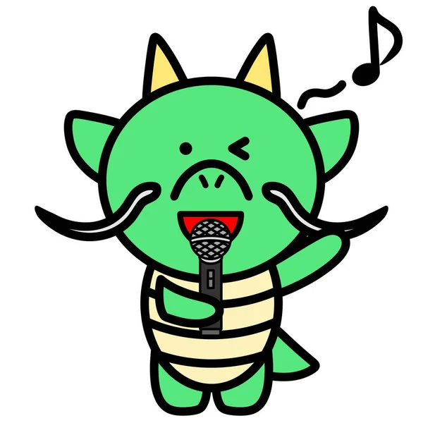 Illustration Singing Dragon — Stock Photo, Image