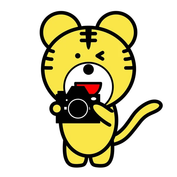 Иллюстрация Камеры Тигром — стоковое фото