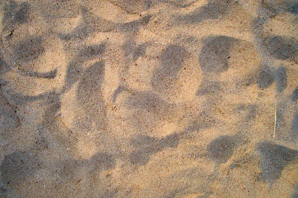 清澈的黄沙表面覆盖海滨的平面景观 桑迪纹理 — 图库照片
