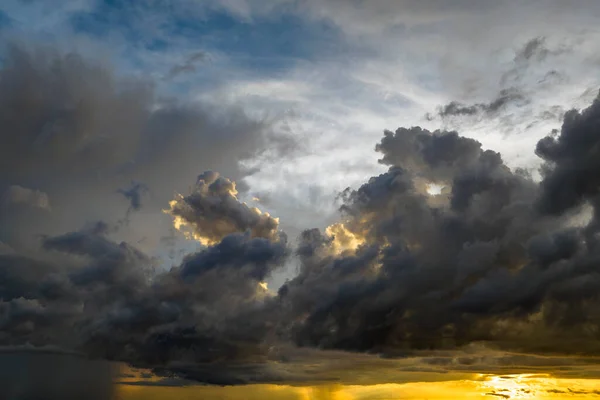 Cumulonimbus Nuages Formant Avant Orage Sur Ciel Soir Changement Temps — Photo