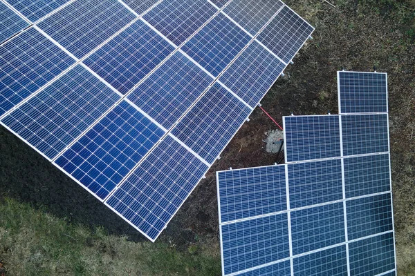 Paneles Solares Fotovoltaicos Para Producción Energía Eléctrica Ecológica Limpia Montados —  Fotos de Stock