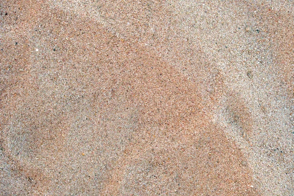 Vista Plana Superfície Limpa Areia Amarela Que Cobre Praia Beira — Fotografia de Stock
