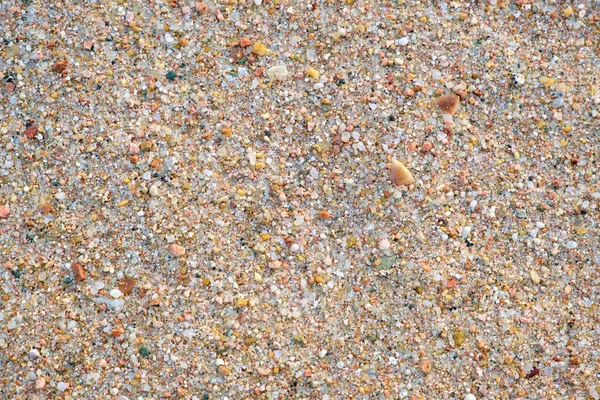 Επίπεδη Θέα Καθαρής Κίτρινης Επιφάνειας Άμμου Που Καλύπτει Την Παραλία — Φωτογραφία Αρχείου