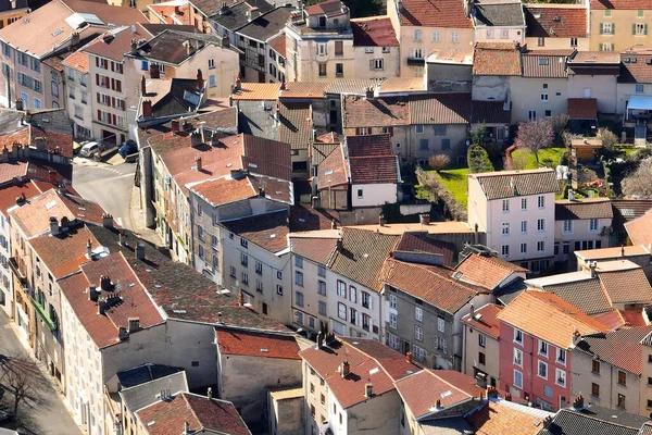 Vue Aérienne Centre Historique Dense Ville Thiers Dans Département Puy — Photo