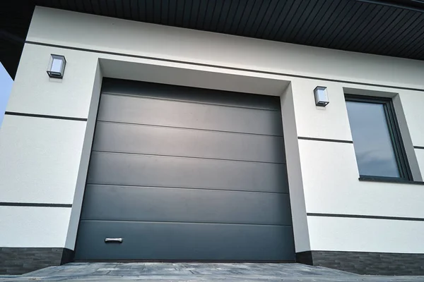 Automatic Electric Roll Commercial Garage Gate Push Door Modern Private — Stok fotoğraf