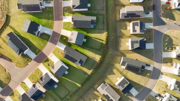 Letecký Pohled Těsné Domy Rezidenční Čtvrti Jižní Karolíny Nové Rodinné — Stock video