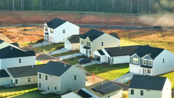 Pohled Shora Hustě Postavené Obytné Domy Výstavbě Jižní Karolíně Rezidenční — Stock video