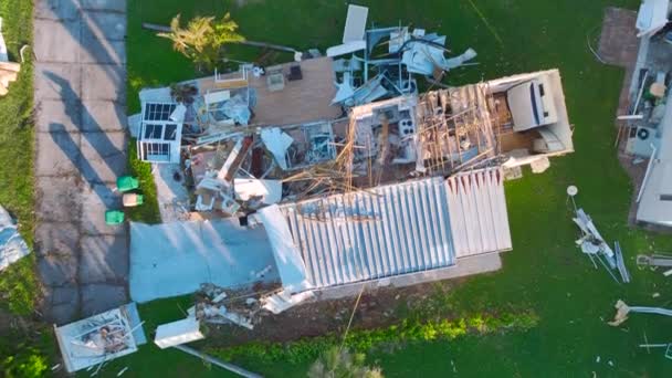 Distrutta Dall Uragano Ian Case Suburbane Florida Casa Mobile Zona — Video Stock