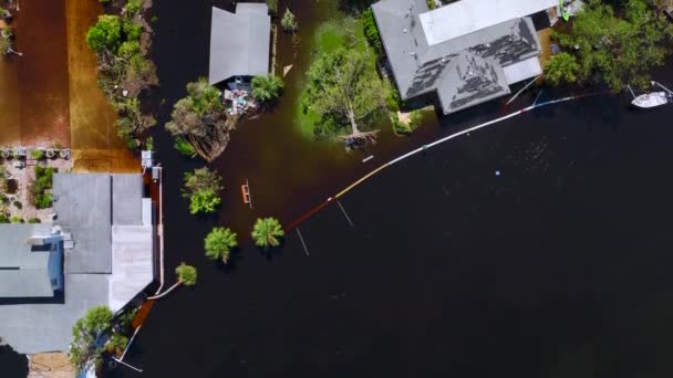 Inundadas Casas Residenciales Por Las Lluvias Del Huracán Ian Zona — Vídeos de Stock