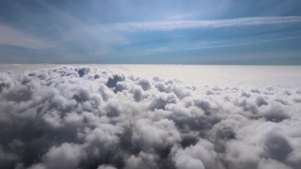 Vista Aérea Desde Ventana Del Avión Gran Altitud Tierra Cubierta — Vídeo de stock