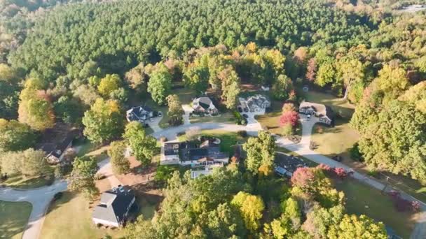 Vista Aérea Casas Clásicas Americanas Área Residencial Carolina Del Sur — Vídeo de stock