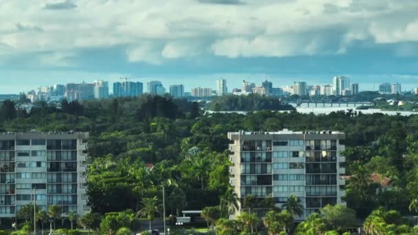 Blickwinkel Auf Die Amerikanische Stadt Sarasota Florida Usa Abgelegene Innenstadt — Stockvideo