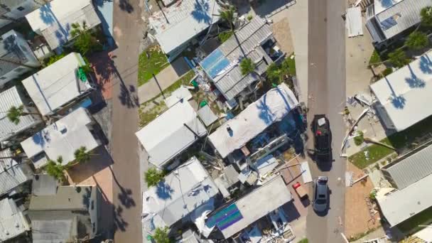 Maisons Gravement Endommagées Après Ouragan Ian Floride Zone Résidentielle Mobile — Video