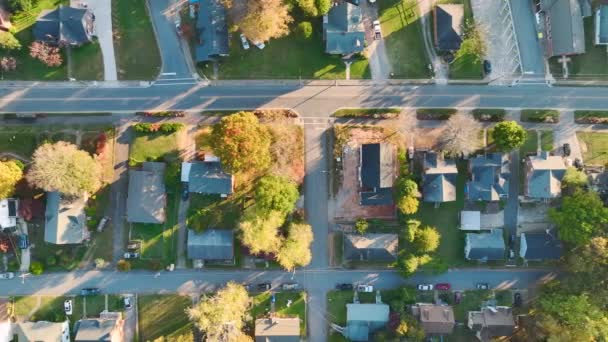 Luftaufnahme Dicht Gedrängter Häuser Einem Wohngebiet South Carolina Einfamilienhäuser Als — Stockvideo