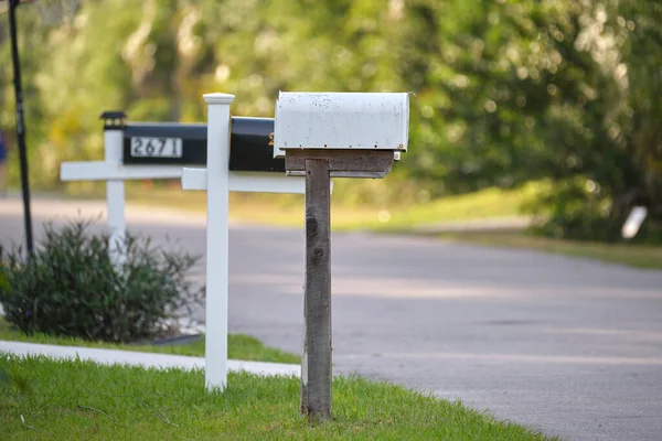 Typical American Outdoors Mail Box Suburban Street Side — Stock Fotó