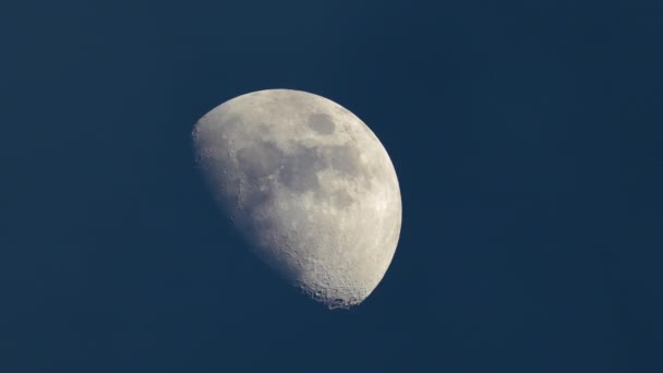 Lua Cheia Brilhante Atrás Rápido Movimento Fina Camada Nuvens Céu — Vídeo de Stock