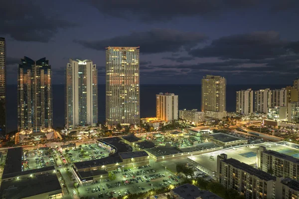Letecký Pohled Městskou Čtvrť Sunny Isles Beach City Floridě Usa — Stock fotografie