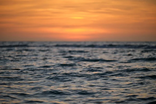 Dramatic Red Ocean Waves Sunset Soft Evening Sea Dark Water —  Fotos de Stock