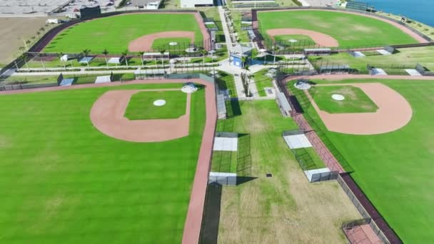 Kilátás Fentről Baseball Stadionok Vidéki Floridában Szabadtéri Pálya Floridában Amerikai — Stock videók