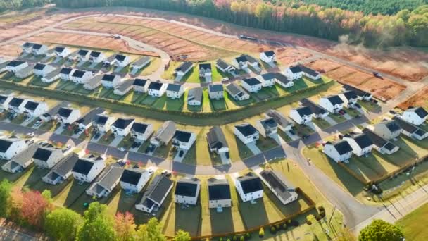 在南卡罗来纳州郊区开发区为建造新的住宅准备了场地 发展美国郊区的概念 — 图库视频影像