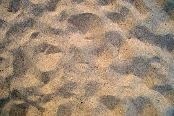 Plochý Pohled Čistý Žlutý Povrch Písku Pokrývající Přímořskou Pláž Písečná — Stock fotografie