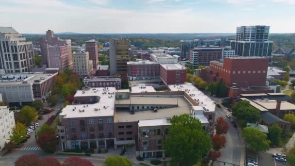 Arsitektur Pusat Kota Greenville South Carolina Pemandangan Gedung Kantor Dan — Stok Video