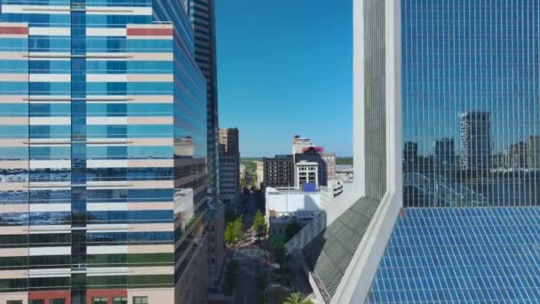 Florida Abd Jacksonville Şehrinin Şehir Merkezi Manzarası Modern Amerikan Megapolis — Stok video